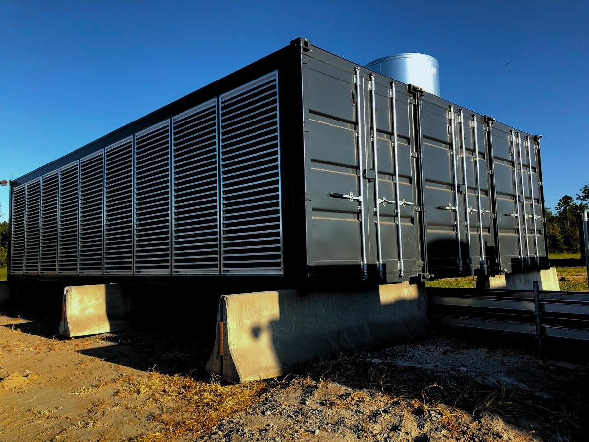 Modular data center container for high performance computing